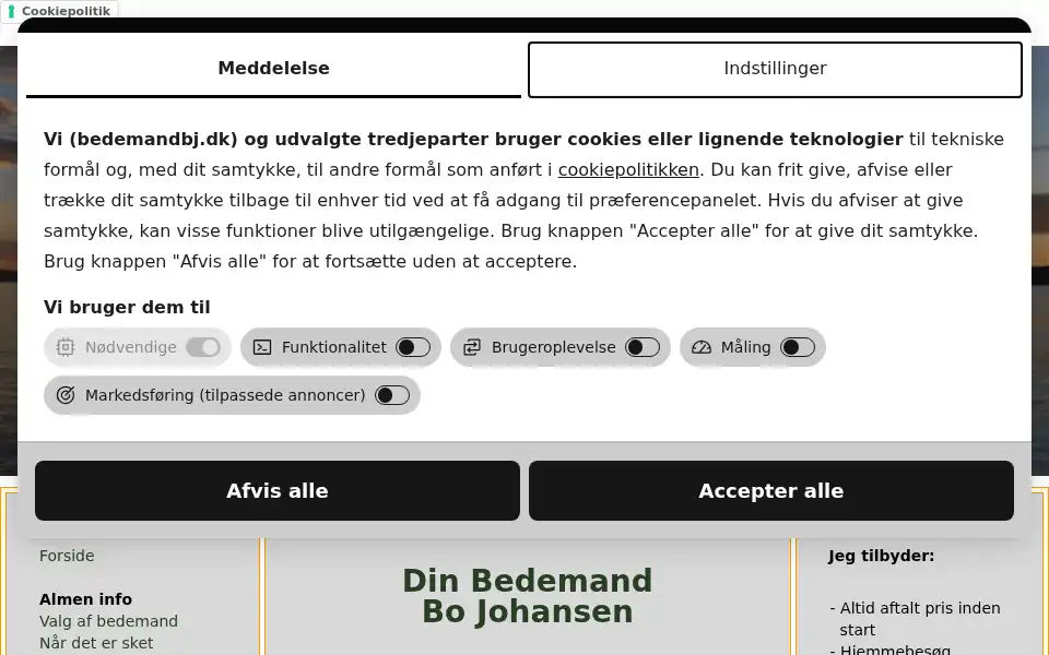 Screenshot of bedemandbj.dk