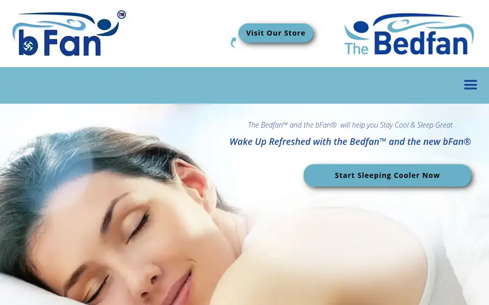 Screenshot of bedfan.com