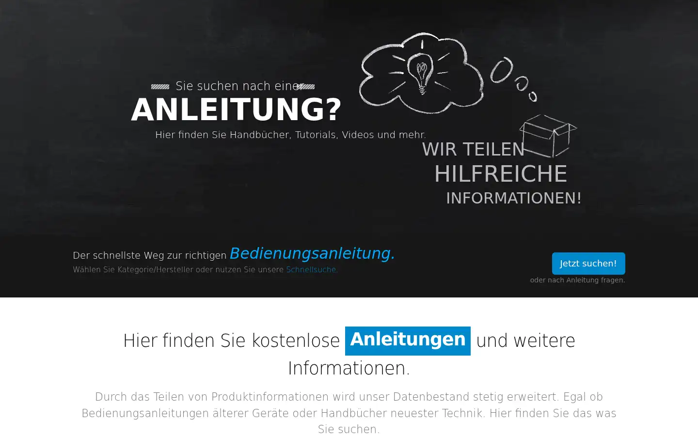 Screenshot of bedienungsanleitung24.de