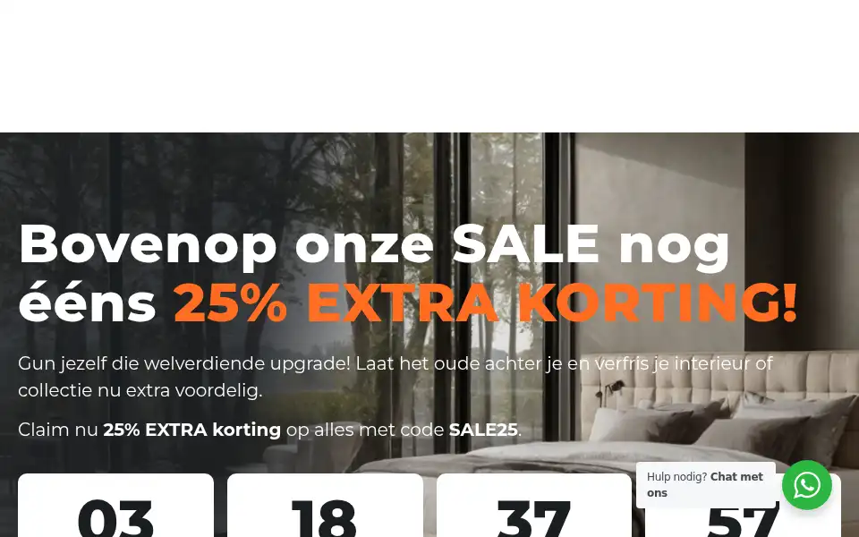 Screenshot of bednl.nl