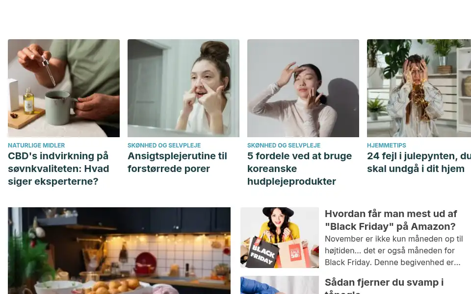 Screenshot of bedrelivsstil.dk