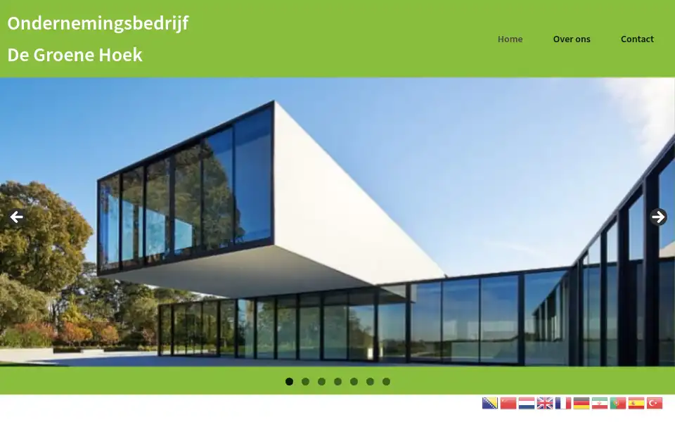 Screenshot of bedrijfdegroenehoek.nl