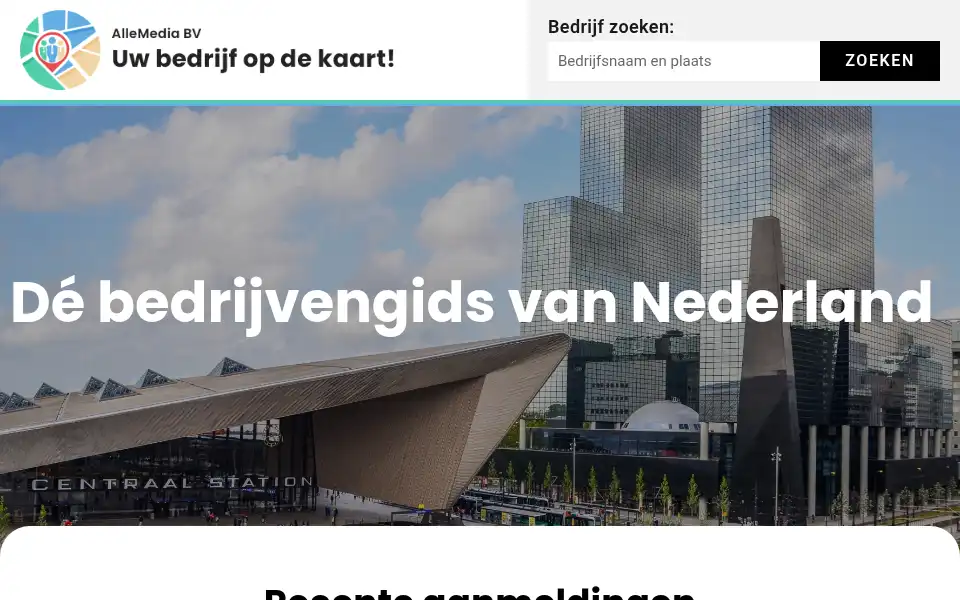 Screenshot of bedrijfopdekaart.nl