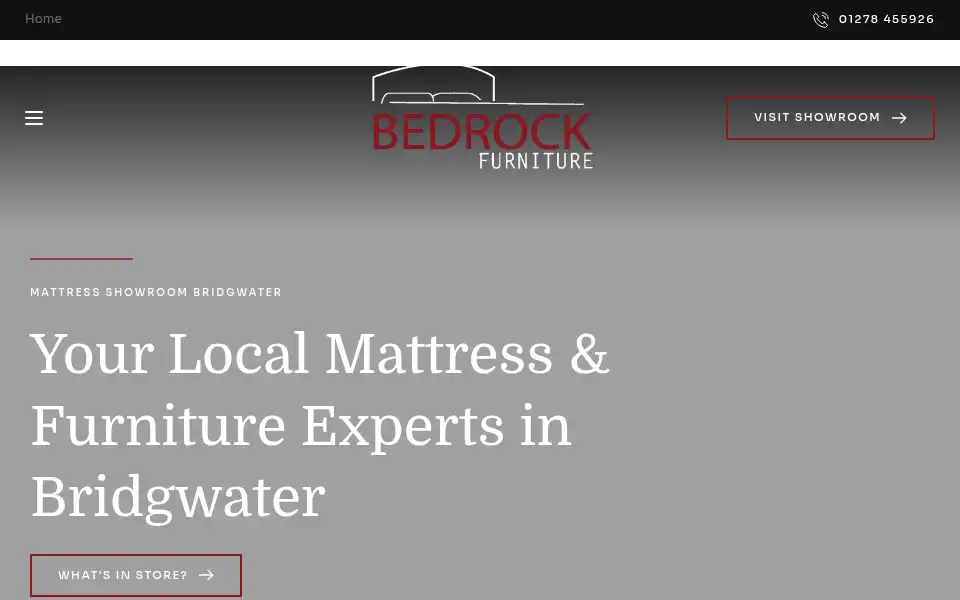 Screenshot of bedrockfurniture.co.uk