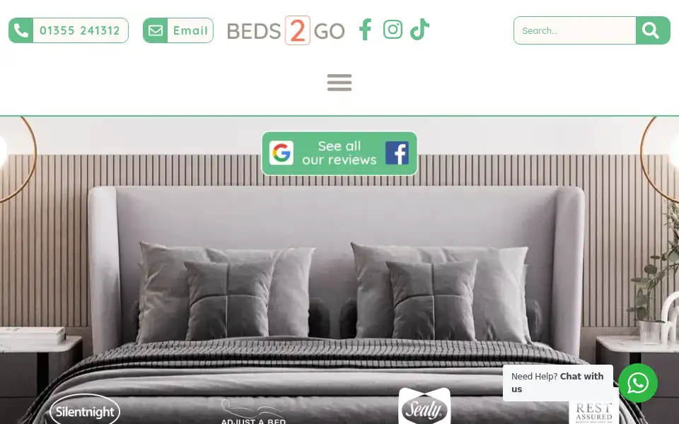 Screenshot of beds2go-ek.co.uk