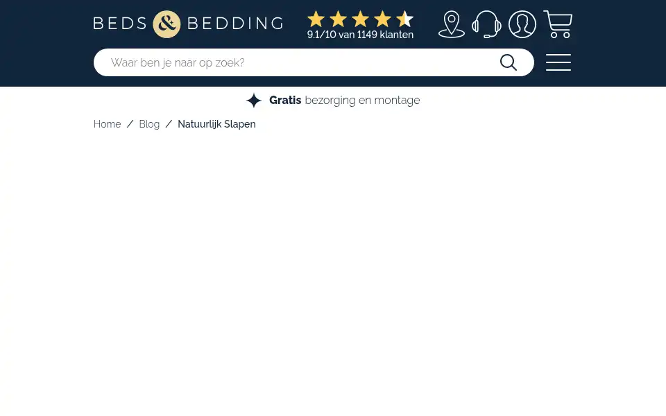 Screenshot of bedsbedding.nl