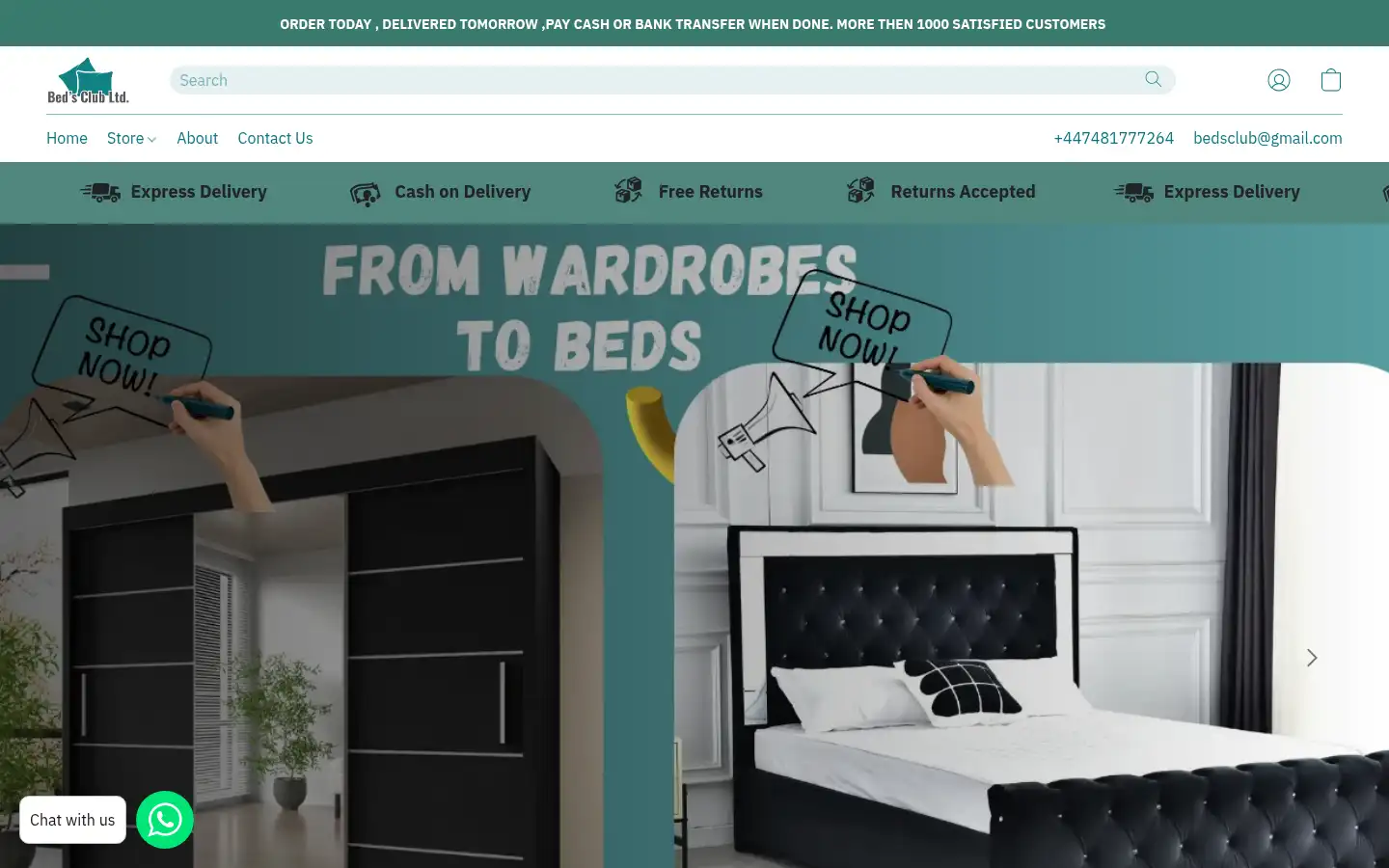 Screenshot of bedsclub.co.uk
