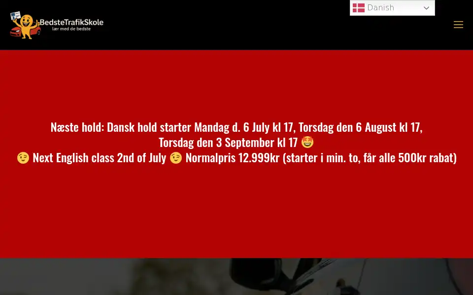 Screenshot of bedstetrafikskole.dk