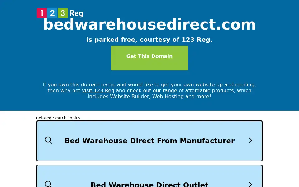 Screenshot of bedwarehousedirect.com