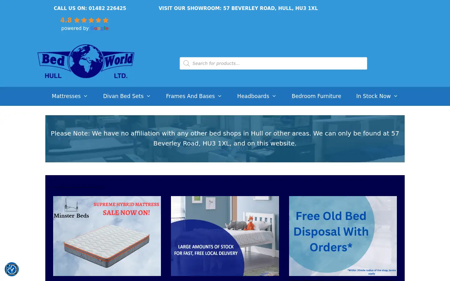 Screenshot of bedworldhull.com