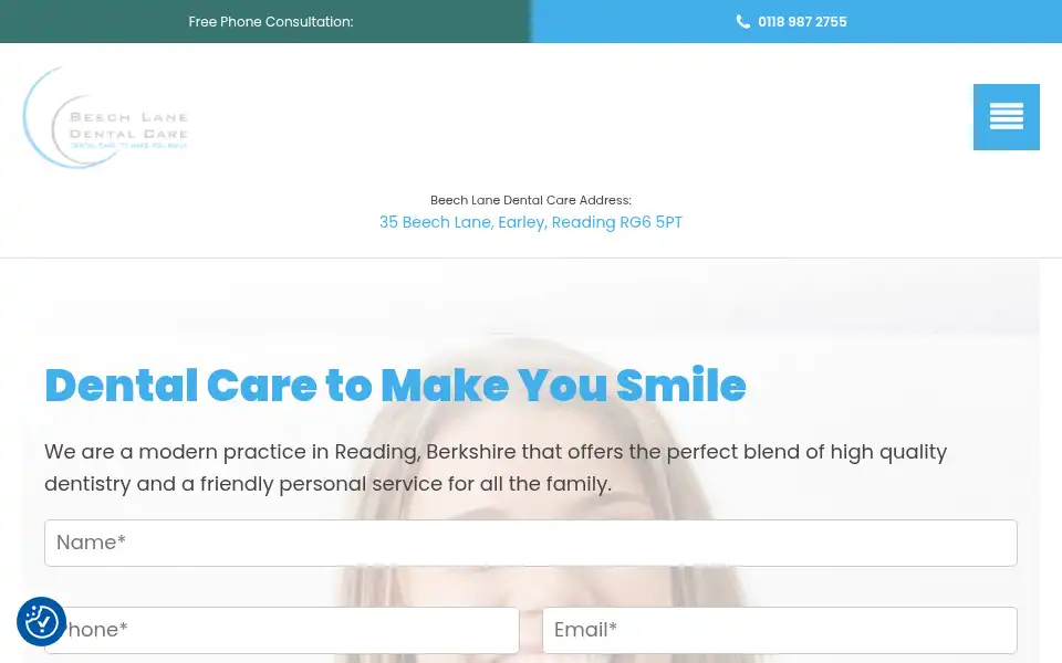 Screenshot of beechlanedentalcare.co.uk