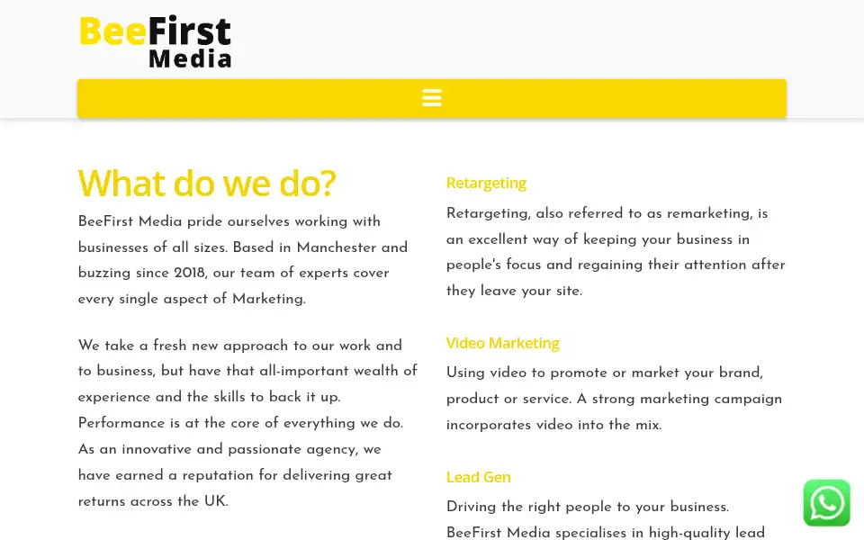 Screenshot of beefirstmedia.co.uk