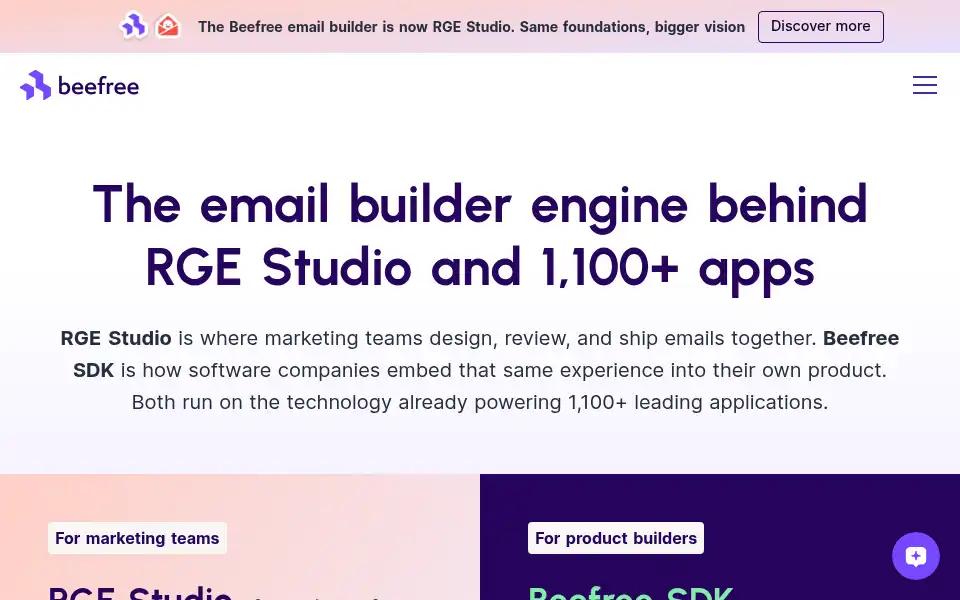 Screenshot of beefree.io