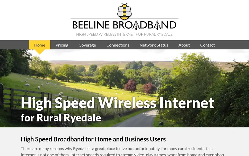Screenshot of beelinebroadband.net