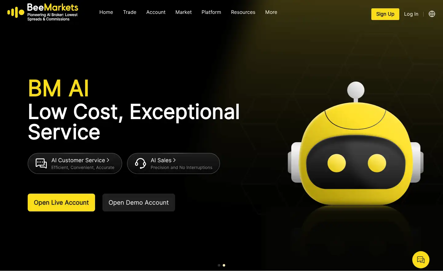 Screenshot of beemarkets.com