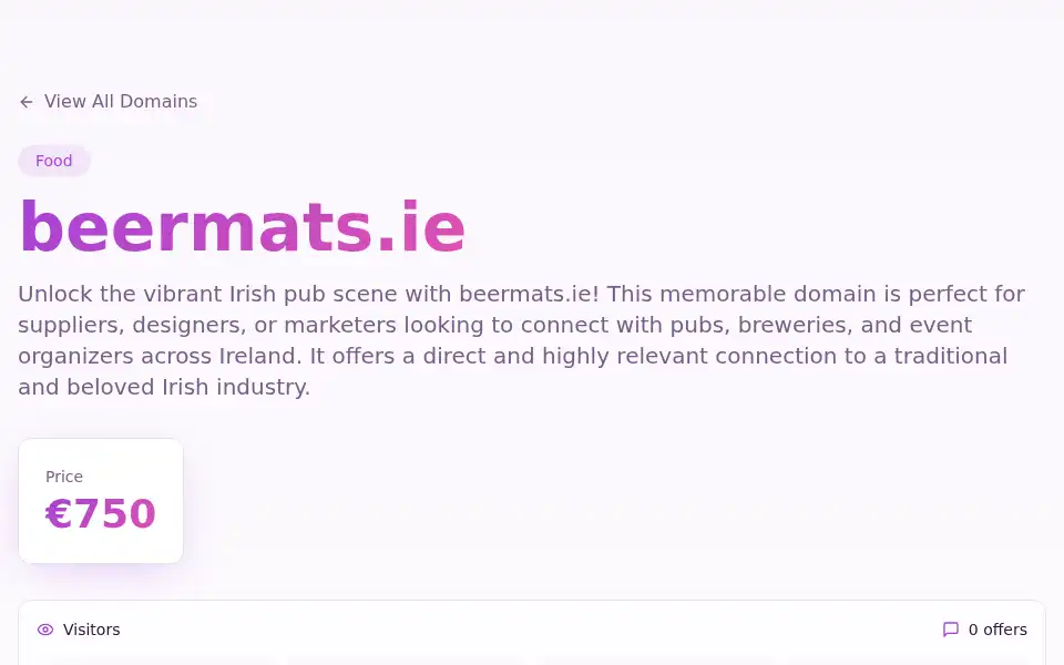 Screenshot of beermats.ie