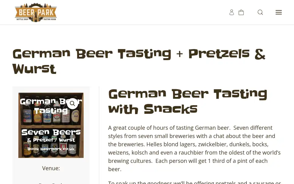 Screenshot of beerpark.co.uk