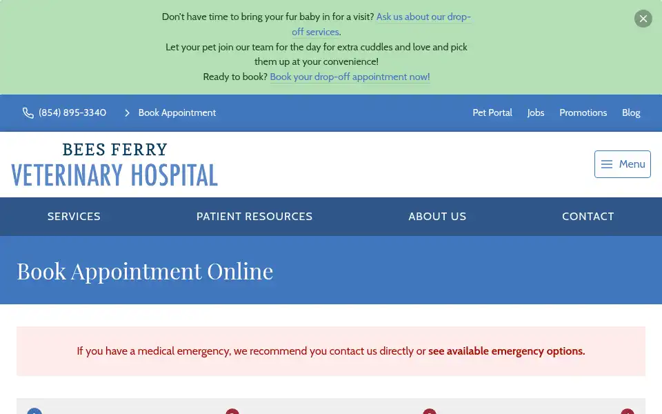 Screenshot of beesferry.com