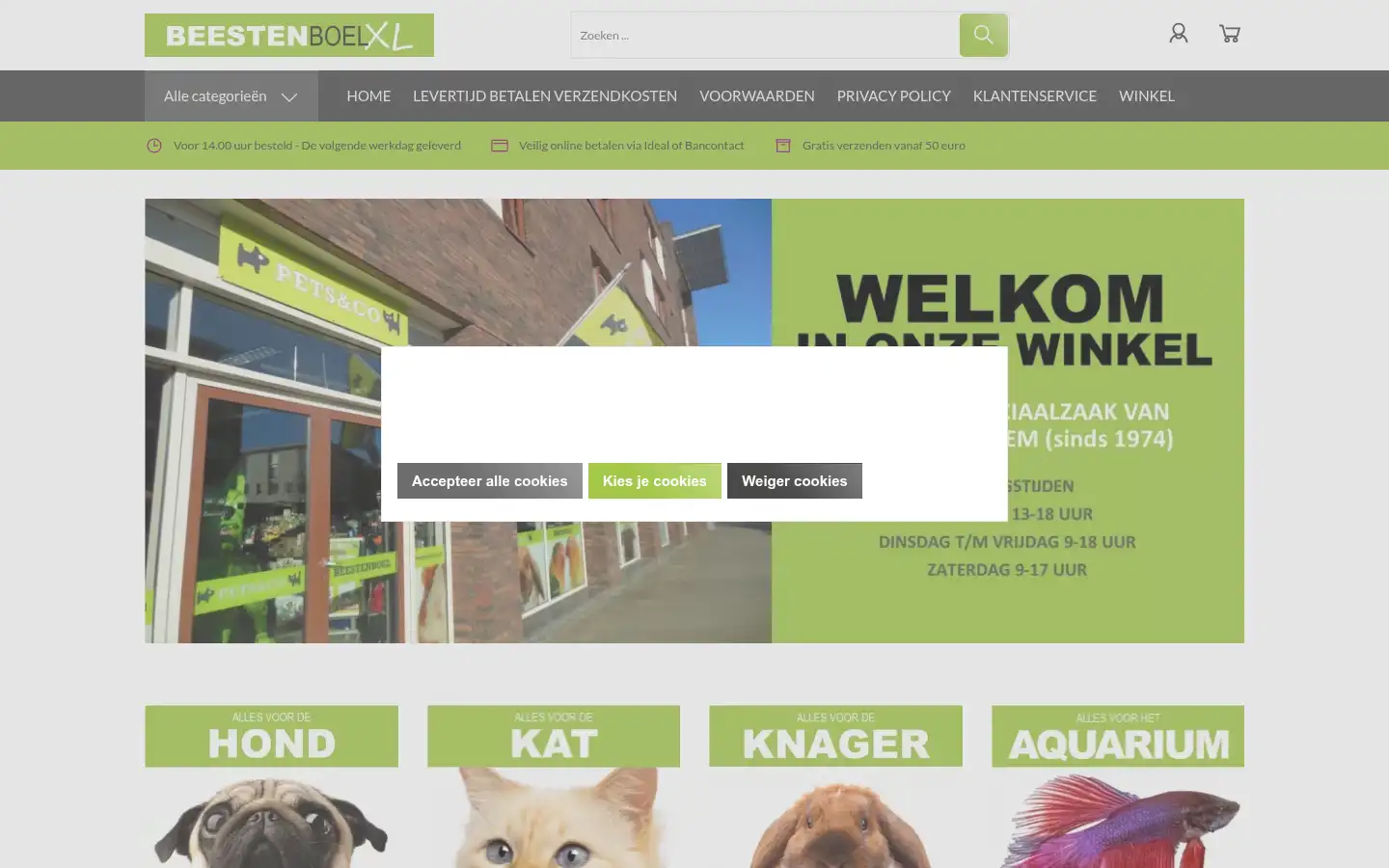Screenshot of beestenboelxl.nl