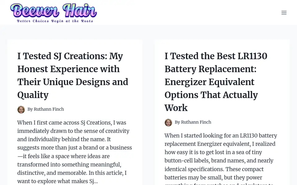 Screenshot of beeverhair.com