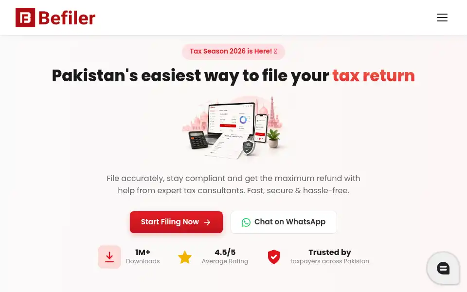 Screenshot of befiler.com