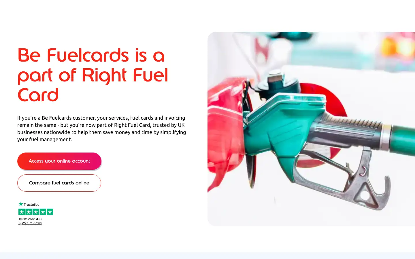 Screenshot of befuelcards.co.uk