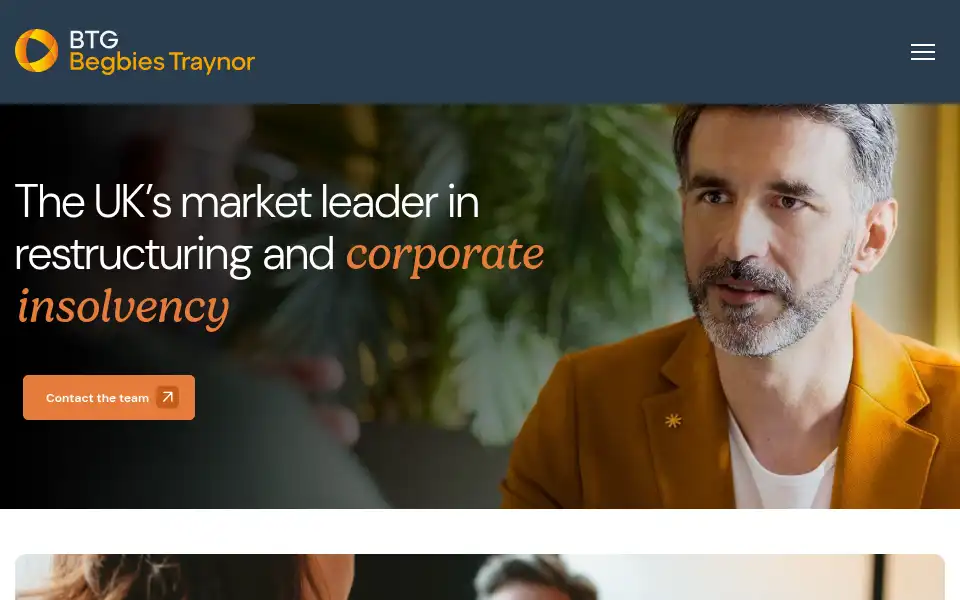 Screenshot of begbies-traynorgroup.com