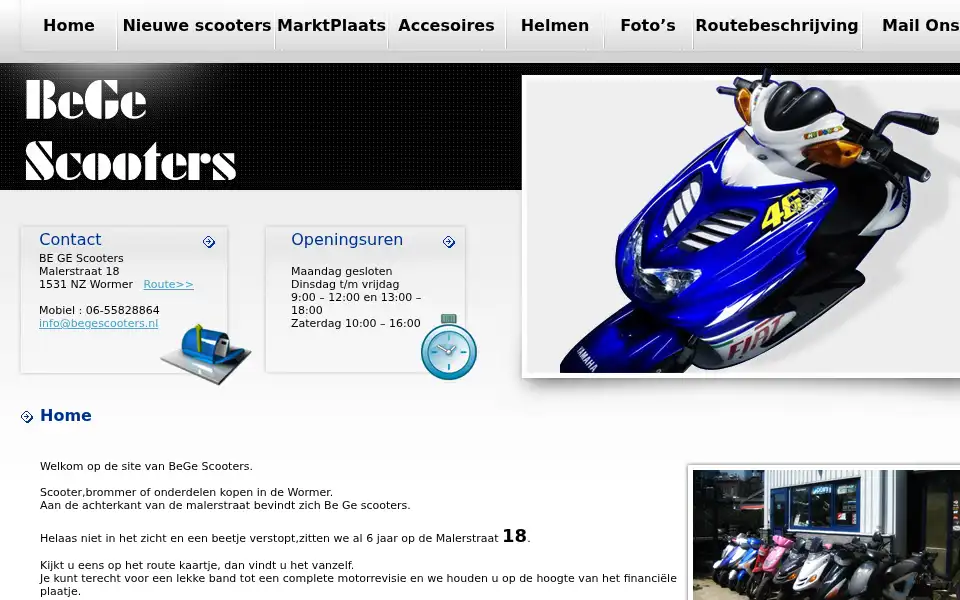 Screenshot of begescooters.nl