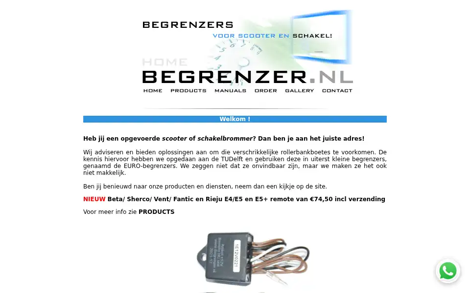Screenshot of begrenzer.nl