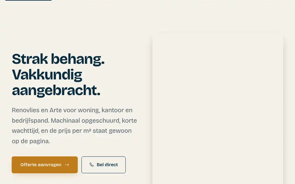 Screenshot of behangerbrabant.nl