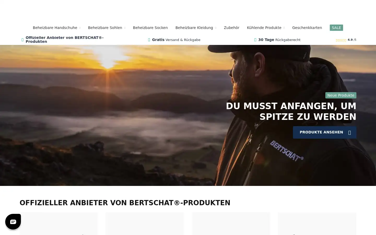Screenshot of beheizte-kleidung.de