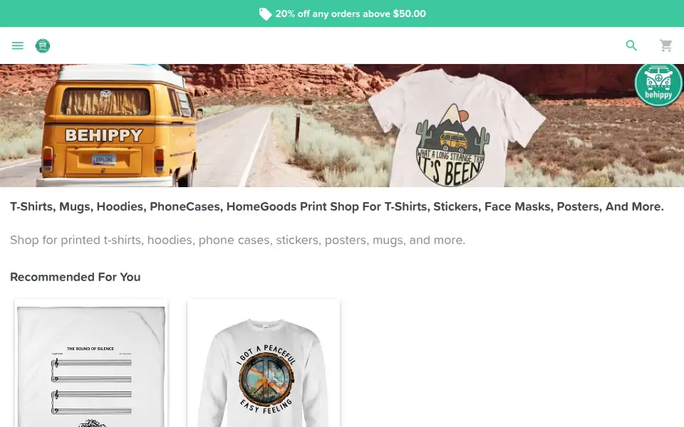 Screenshot of behippy.shop