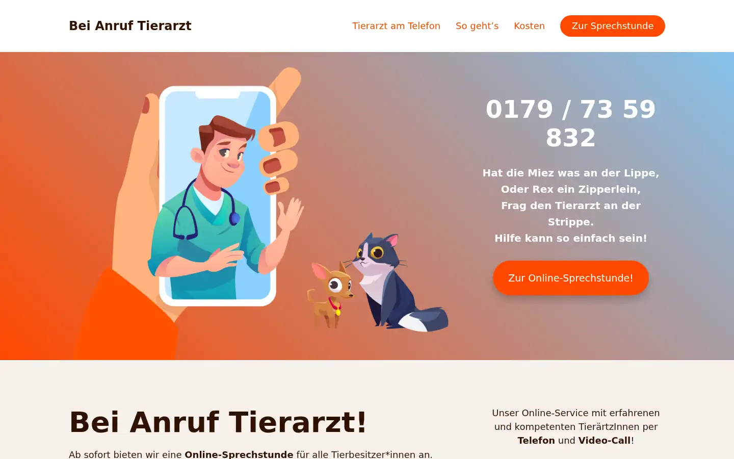 Screenshot of bei-anruf-tierarzt.de