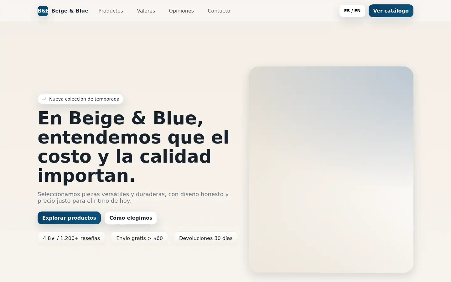 Screenshot of beigeandbluemarkt.com