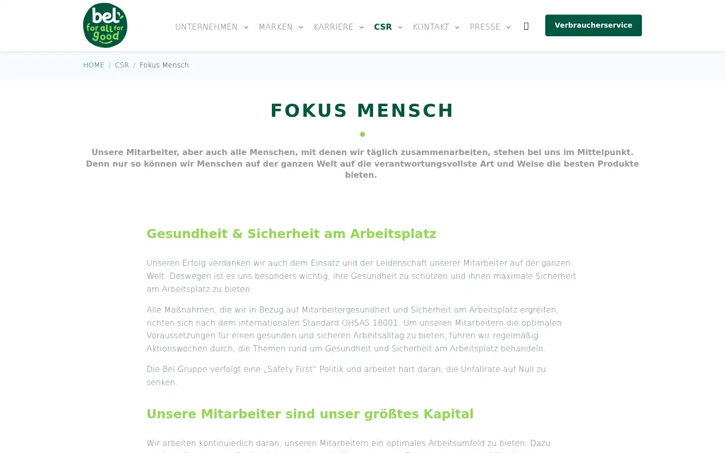 Screenshot of bel-deutschland.de