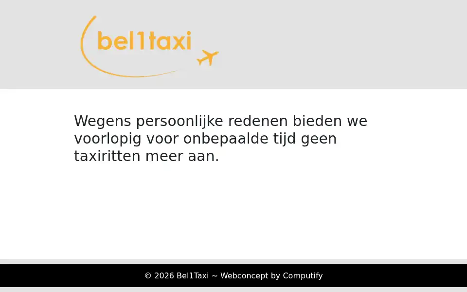 Screenshot of bel1taxi.be