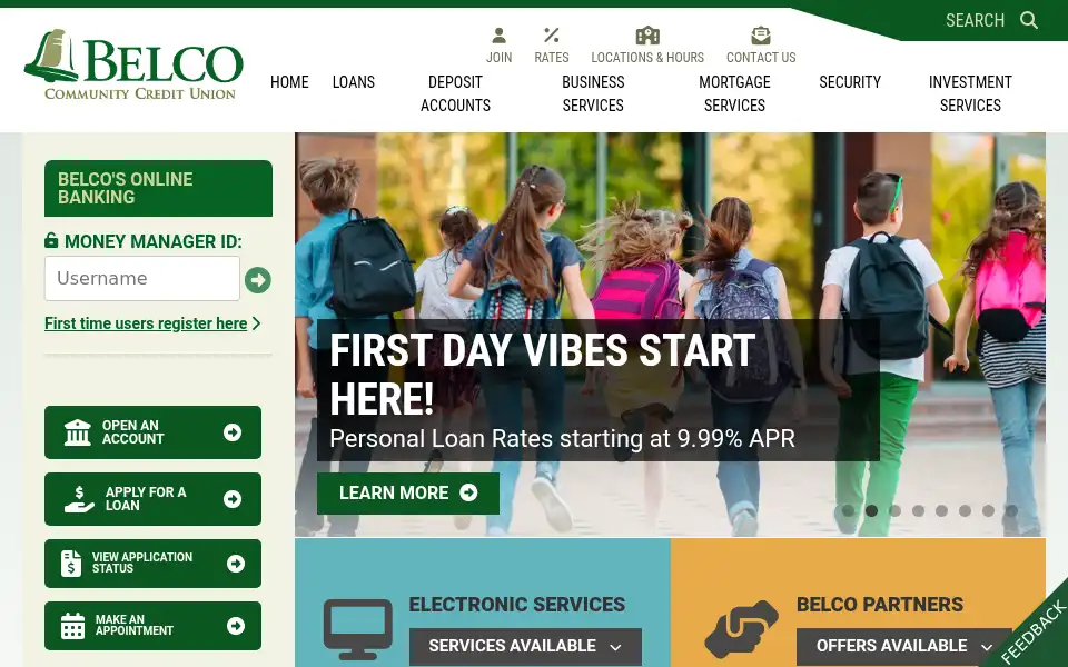 Screenshot of belco.org