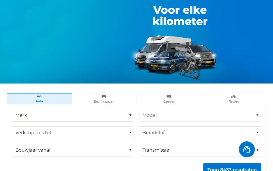 Screenshot of belgafietsen.nl