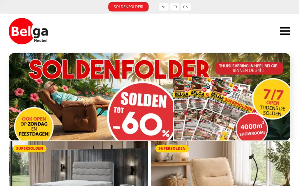 Screenshot of belgameubel.be