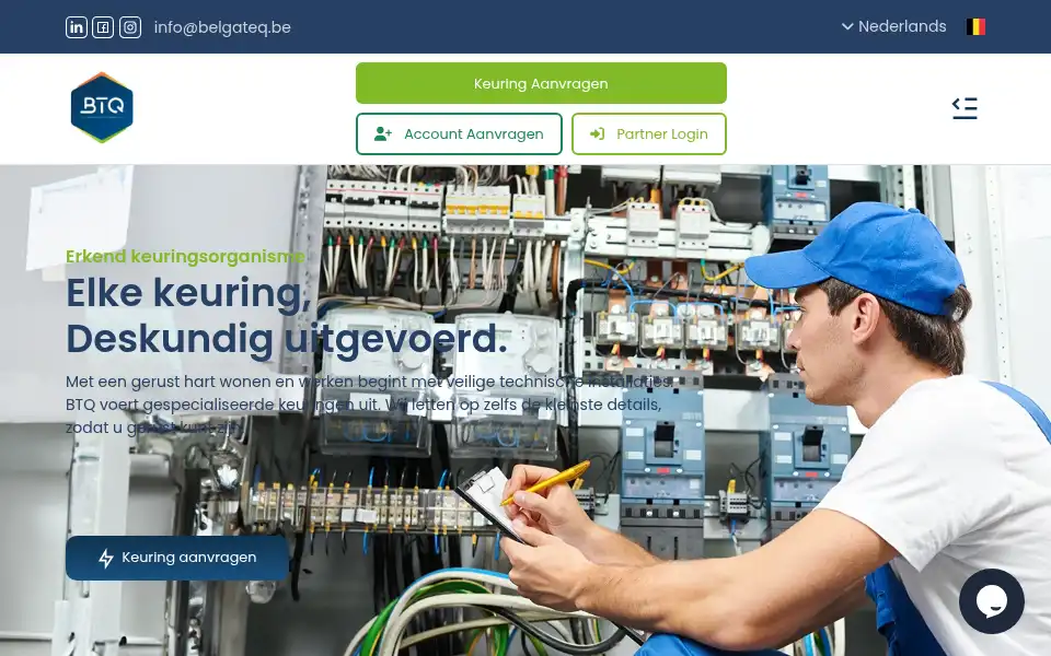 Screenshot of belgateq.be