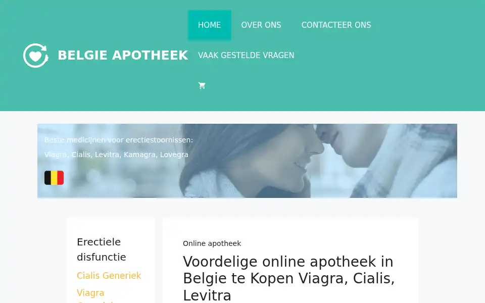 Screenshot of belgieapotheek.com