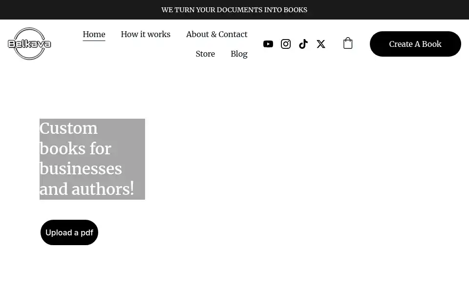Screenshot of belkava.com