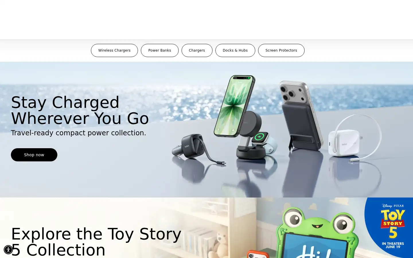 Screenshot of belkin.com