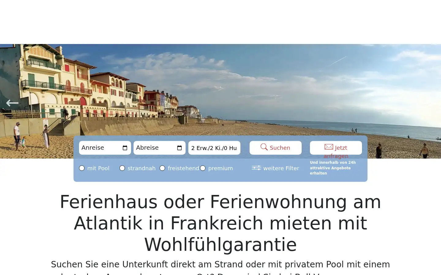 Screenshot of bell-vacances.de