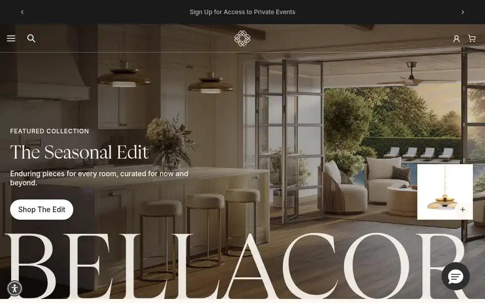 Screenshot of bellacor.com