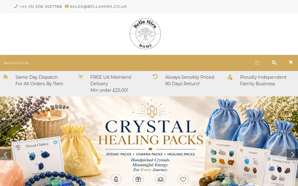 Screenshot of bellamira.co.uk