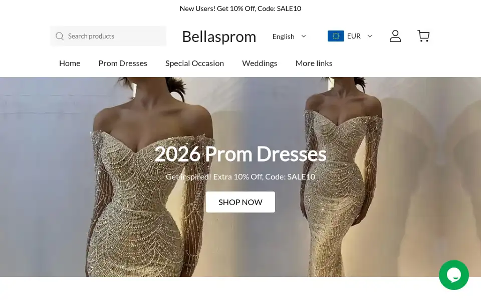 Screenshot of bellasprom.com