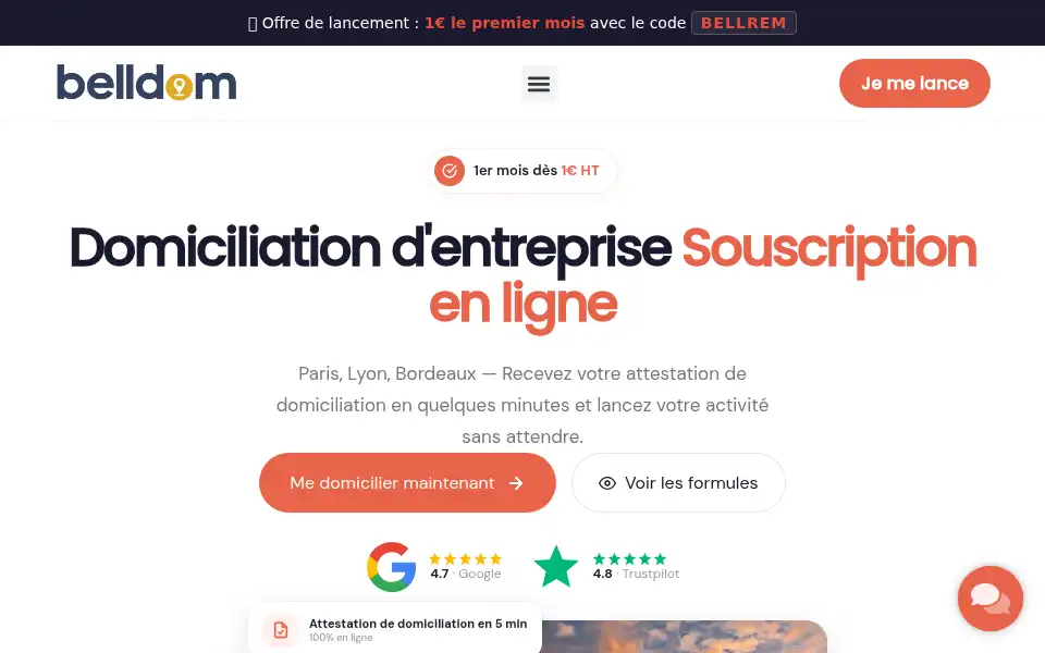 Screenshot of belldom.fr