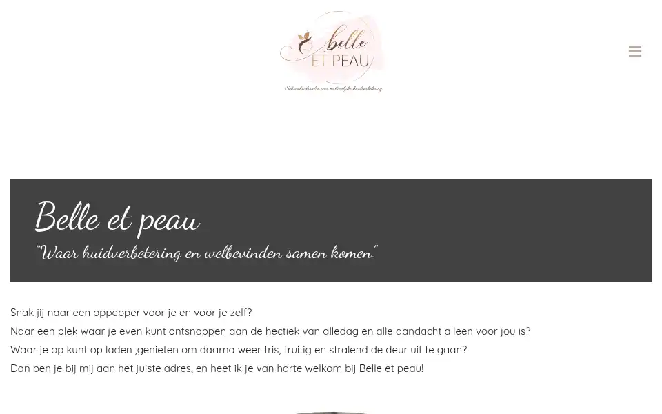 Screenshot of belleetpeau.nl