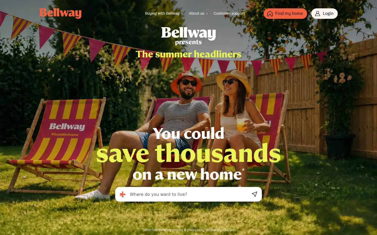 Screenshot of bellway.co.uk